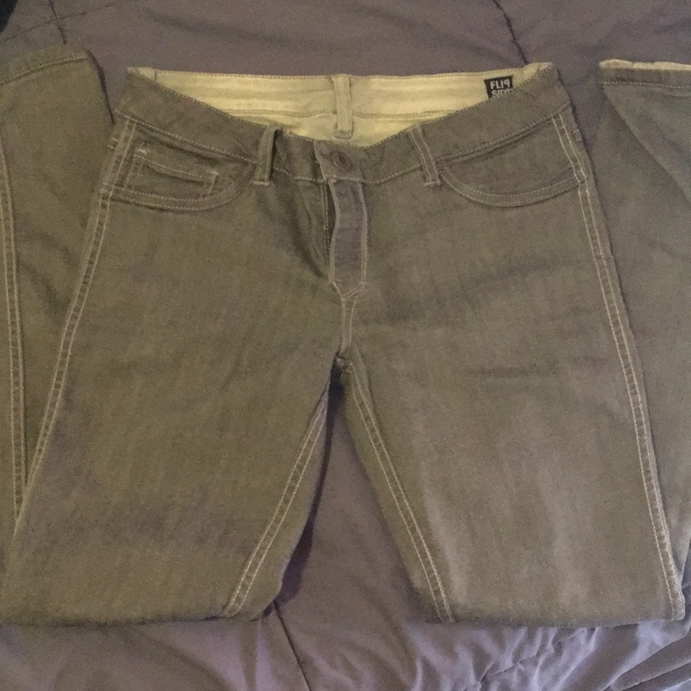 Flip side reversible stretch skinny jeans